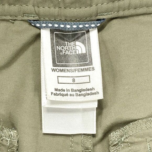 The North Face Cargo Shorts Women Size 8 Green Paramount Propel Capri Hiking New - Picture 13 of 14